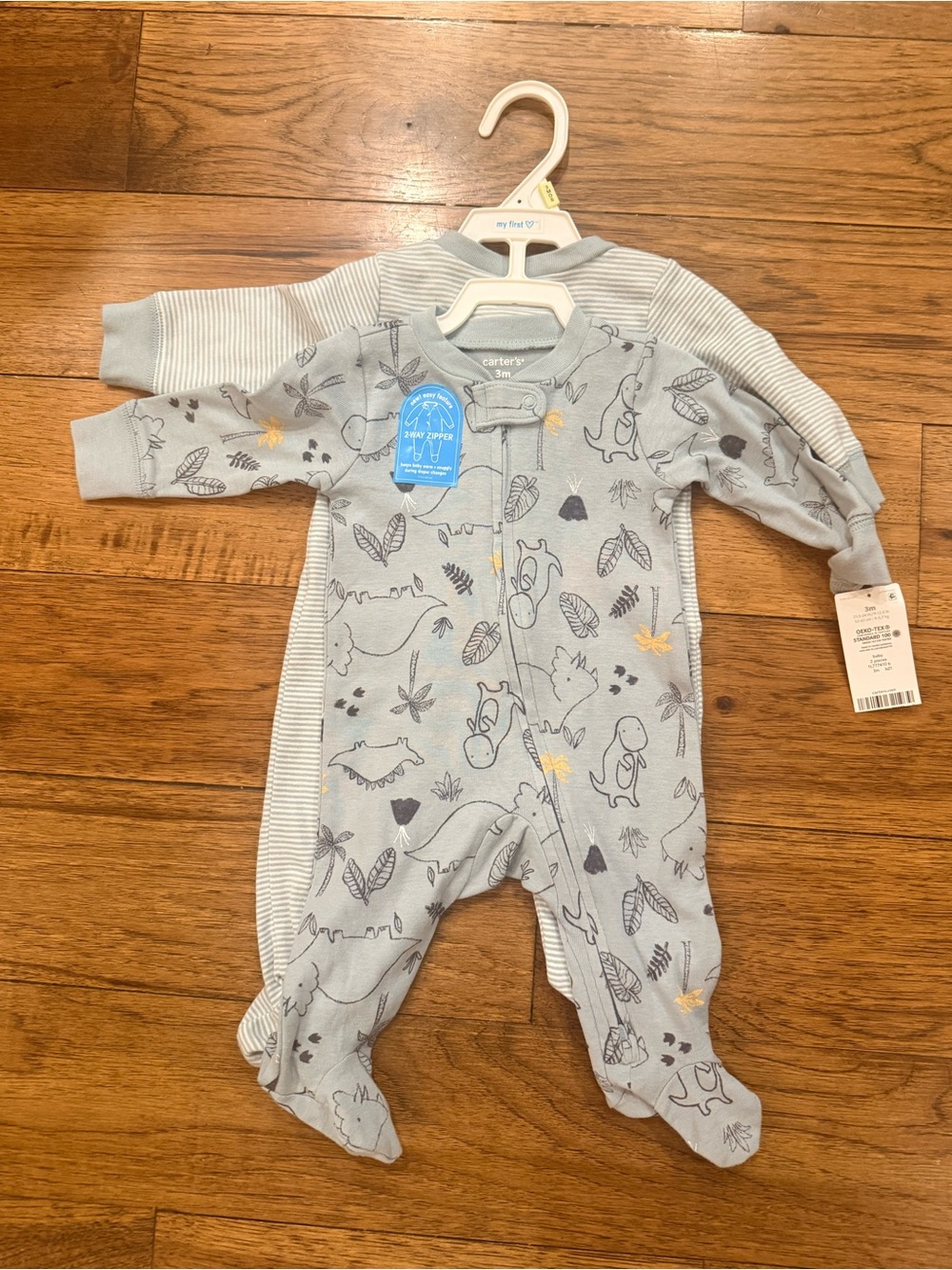 Carter's Blue Print Footed One-Piece - 2-Pack